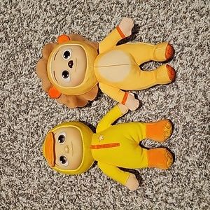 Cocomelon Baby JJ duckie and lion plushes 8 inches